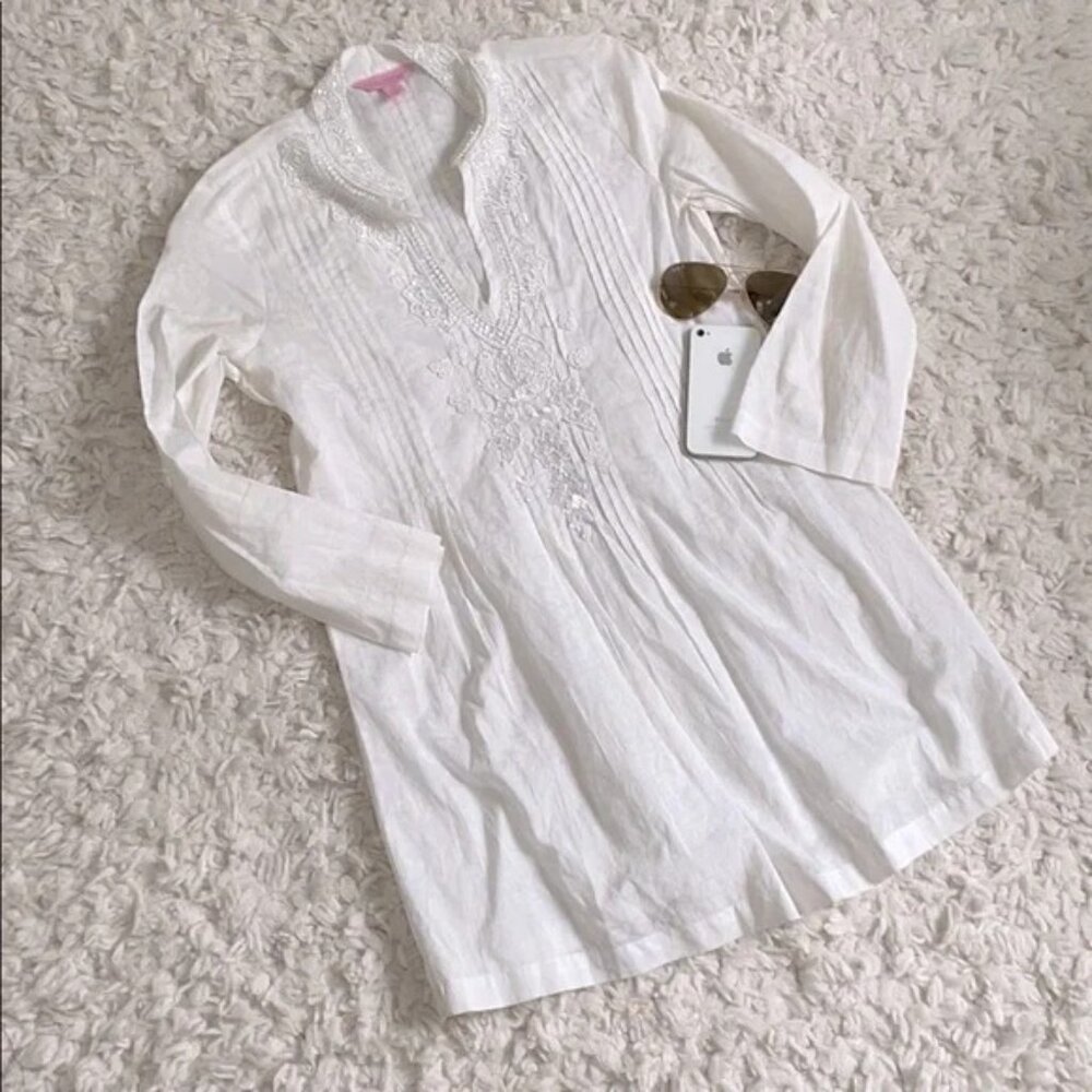 🌸Lilly Pulitzer🌸 Sarasota Beaded Tunic White Size XS